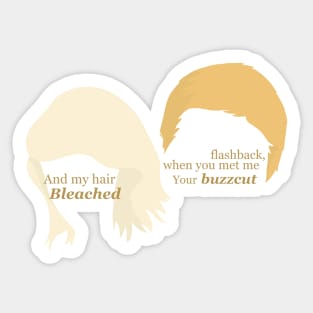 Buzzcut And Bleached Hair Sticker